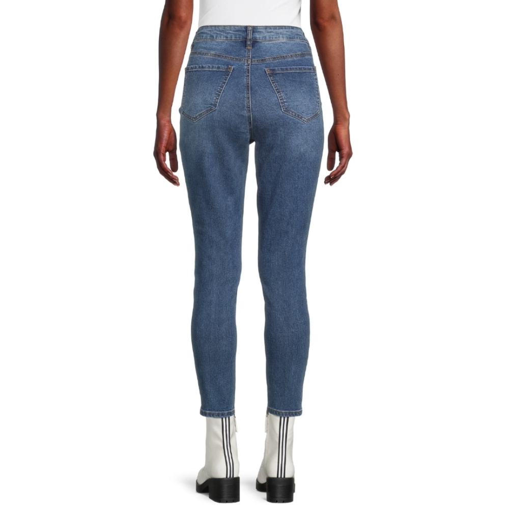 NWT Madden NYC Junior's Rhinestone Button Skinny Jeans - Picture 3 of 5